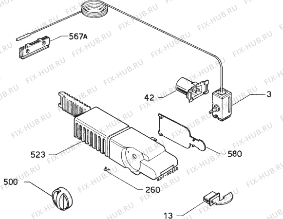 Взрыв-схема холодильника Privileg 026181 8 - Схема узла Refrigerator electrical equipment